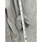 Lulus  Women's Shacket Open Front Solid Gray Size XS Roll Tab Thin Short Sleeve Photo 7