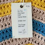 Mother Candy Stripe Cinch Tank Halter Top Fringe Midi Skirt Set size S NEW Tags Blue Photo 15