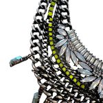 BaubleBar Chunky Statement Y2K Necklace Silver Green White Turquoise  Photo 4