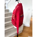 Chico's Vintage  Red Silk Rajasthani India Embroidered Mirror Elephant Jacket Photo 1