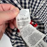 J. Crew Preppy Moto Jacket Womens 10 Blue White Gingham Plaid Cotton Linen NWOT Photo 10