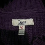 Bass dark purple cardigan thick knit sweater in size medium Photo 2