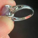 Amethyst S925 purple woman silver ring size 8 Photo 7