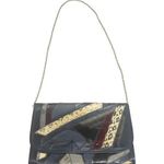 Vintage 70’s: Varon 𐮛 Snakeskin Patchwork Convertible Clutch Bag 𐮛 Midnight Photo 0