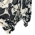 Elan Small Maren Maxi Dress Black White Front Slit Cruise Wear V Neck Boho Flowy Photo 10