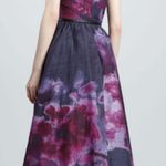 Lela Rose x Target Silk Purple Watercolor Floral Ballroom Hi-Lo Dress Size 10 Photo 1