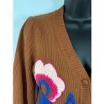 Allison New York NATALIA CARDIGAN front button knit floral size extra small NWOT Orange Photo 6