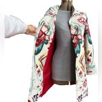 Desigual Aztec Boho Patterned Trench Coat Button Front Mid Length Photo 4