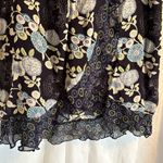 Requirements  Floral Midi Skirt Sz 16 Black Swing‎ Lined Cottagecore Boho Stretch Photo 5