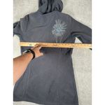 Athleta Zip Up Jacket Size S Gray And Teal With Stitched Flower Design Photo 6