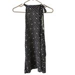 Loft  Halter Top Sleeveless Tie Neck Blouse Black White Polka Dot M Photo 6