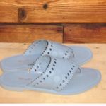 Diane Von Furstenberg  Womens Blue 7.5 Leather Sandals Shoes Photo 3