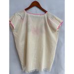 Handmade Women’s Size Not Known, Cream with Pink and Green Embroidery. Photo 2