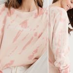 Aerie  Orange Tie Dye Fleece-Of-Mind Vintage Crew Neck Pullover Sweatshirt Photo 6