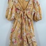 Abercrombie & Fitch  Mini Dress Floral Baby Doll Cinch Front Puff Sleeve small Photo 0