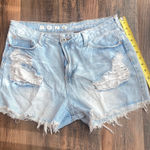 SONG Light Blue Distressed Jean Shorts Size 13 Photo 0