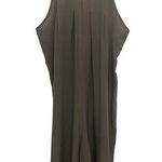 Adele Fado Silk Romper Size 42 Pleated Top Keyhole Halter Neck Made In Italy Brown Photo 0