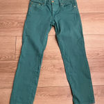 Tory Burch  Alexa Cropped Skinny Jean Teal Green Size 27 Photo 0