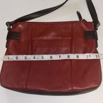 TIGNANELLO…Elegant Red and Brown Leather Shoulder Bag Silver Hardware Photo 5