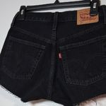 Levi's Levi Strauss & Co Black Distressed Denim Shorts Photo 4