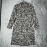 Spiegel  Coat Women's 10 Black‎ White Leopard Print Long Button Front Retro Y2K Photo 2