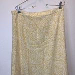 Crescent NWT  yellow floral maxi button Down skirt Photo 3
