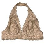 Free People  Intimately Tan Galloon Lace Halter Bra size Medium Photo 4