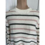 Madewell $98 Cotton Crewneck Sweater Dark Loden Stripe NT643 Size S Photo 5