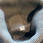 Women’s Black and White Striped Turtleneck Sweater Size M Photo 4