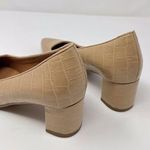 Aquatalia Kiaraa Heels Brown Leather Embossed Croc Pointed Toe Sandals US 5.5 Photo 6