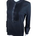 J.Crew Satin Tuxedo Bib French Cuffs Pullover Top Photo 6