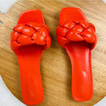 Nine West  Sonet Braided‎ Slide Sandal Shoes Orange 9 Photo 6