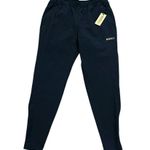 Nobull  Black Track Pants Ankle Zip Elastic Waist Draw String Small Workout Gym Photo 0