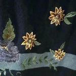 Ladies VINTAGE SOUTHERN LADY SWEATER LAYERED CARDIGAN BLUE WITH FLORAL DESIGN XL Photo 2