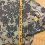 Simply Couture  Soft Floral Patterned with Silver Details Sweater  Sz S Photo 3