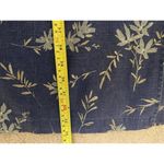 L.L.Bean Vintage 1980s  Linen Floral Wrap Skirt Blue Floral Pattern Size 6 Photo 11