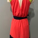 C. Luce  Coral Navy & Lime Colorblock Dress Size Medium Photo 2