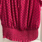 Rachel Zoe  Designer Pink Print Pleated Sleeveless Blouse Sz M Photo 6