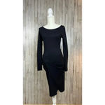 Diane Von Furstenberg  Women's Size 2 Black Long Sleeve Asymmetric Wrap Dress‎ Photo 1