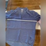 Laundry by Shelli Segal 3/4 sleeve blouse, blue, size large Photo 2