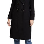 Club Monaco  “Cahndisse” Wool-Blend Double-Breasted Coat – Black, Size Small EUC Photo 0