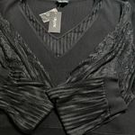 City Chic Midi Dress Sz 2X knit Long Sheer Lace Sleeves A-line Fit&Flare Fall Photo 9