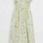 H&M Wildflower Print Ruffle Apron Tea Dress M Photo 0