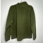 PINK Victoria's Secret Quarter Zip Sherpa Fleece Size Medium Olive Green Warm Photo 1