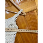 Anthropologie  Tabitha Crochet Knit Dress XS Cream Cotton Lined Boho Beach Photo 4