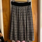 Metro Wear Plaid Midi Skirt Black Size M Photo 3