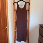 Amazon Chocolate Brown Ribbed Midi Sleeveless Dress XS NWT Photo 1