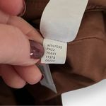 Loft Women's Brown Faux Leather Fully Lined A-Line Mini Skirt Sz. 8 Petite | EUC Photo 7