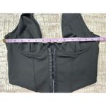 SheIn  Black Deep V Corset Top Photo 6