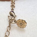 Monet Vintage  Jewelry Choker Signed M Gold Tone White Gold Cabochon Photo 2